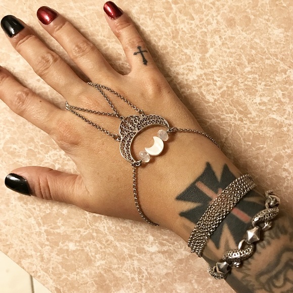 Genuine moonstone & moon mother of pearl bracelet - Picture 3 of 8